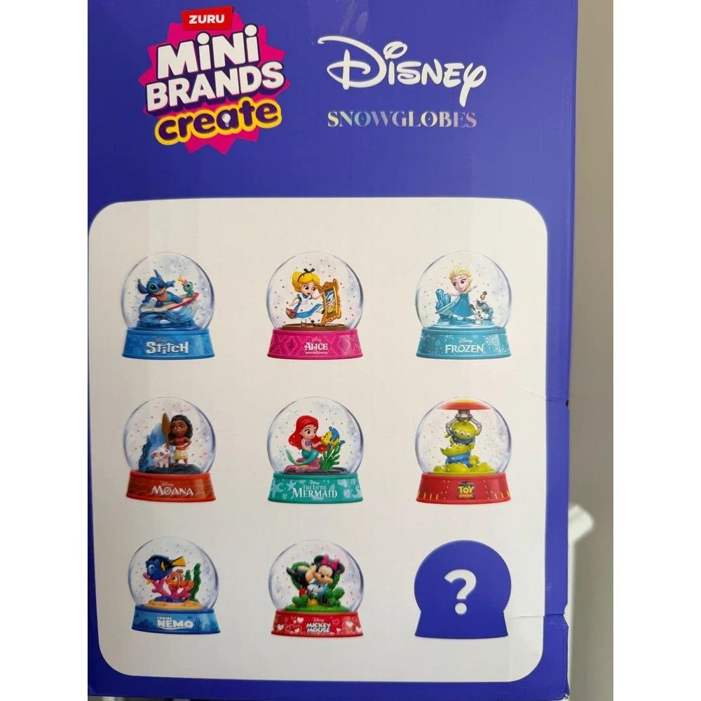 FULL DISPLAY 24 ZURU Mini Brands Create Disney Snow Globes Series 1 SEALED